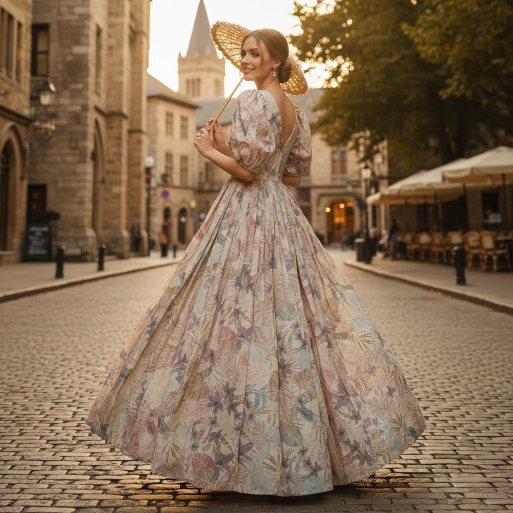 Cotton Printed Gown for Women