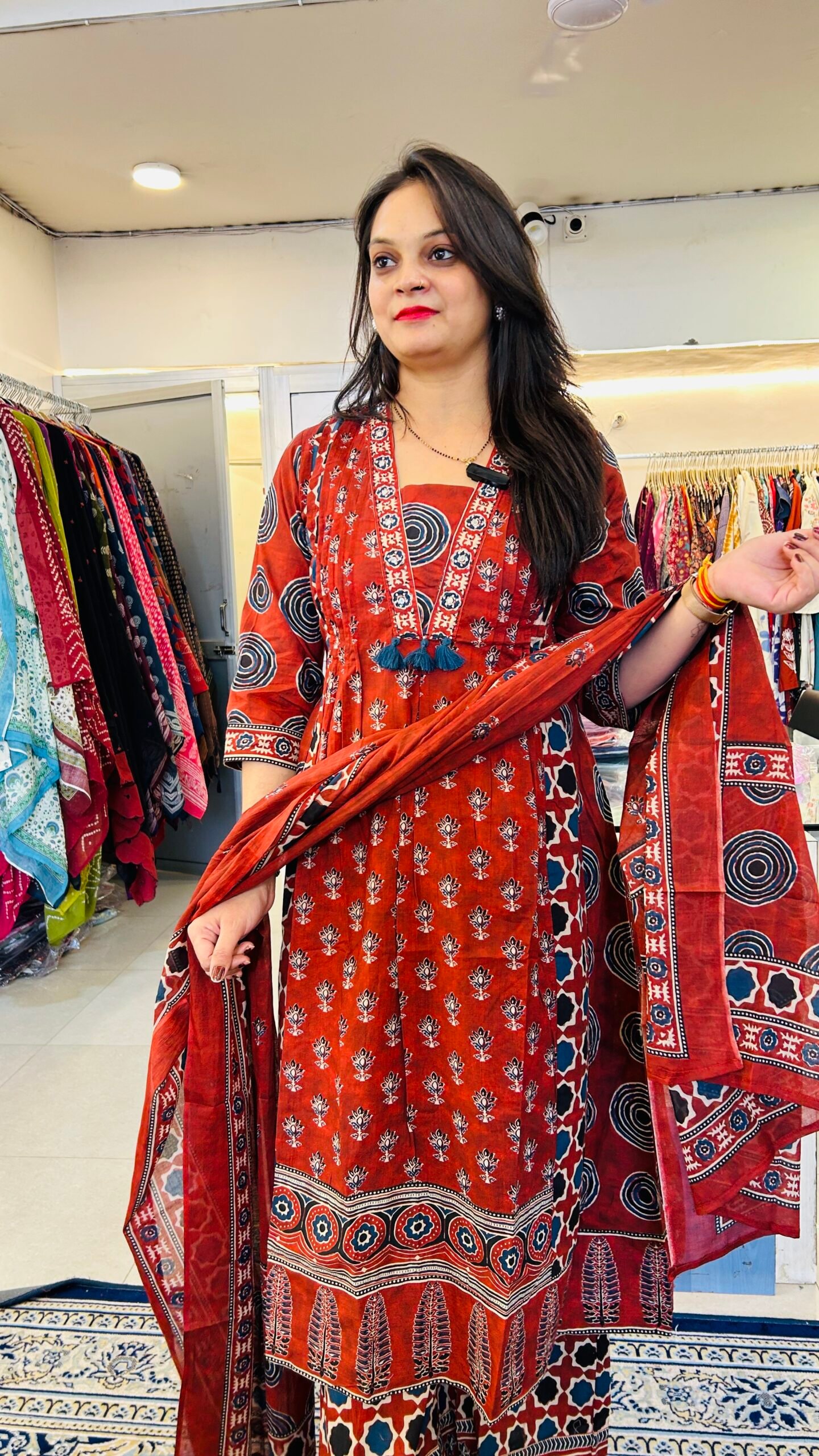 Pure Taj Cotton A-Line Suit Set for Women