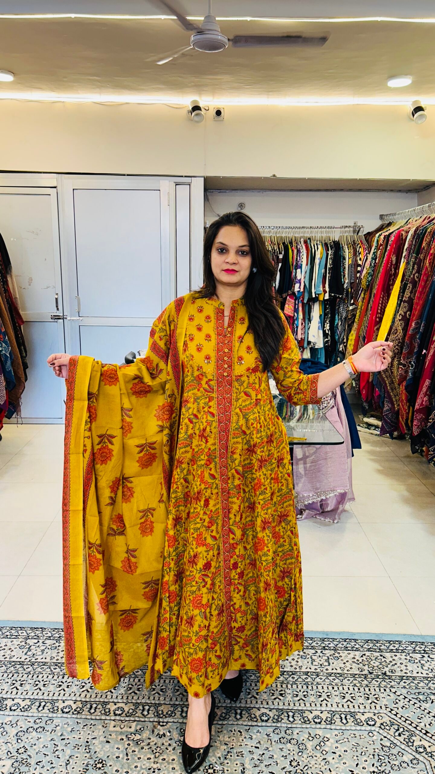 Pure Cotton Front cut Anarkali