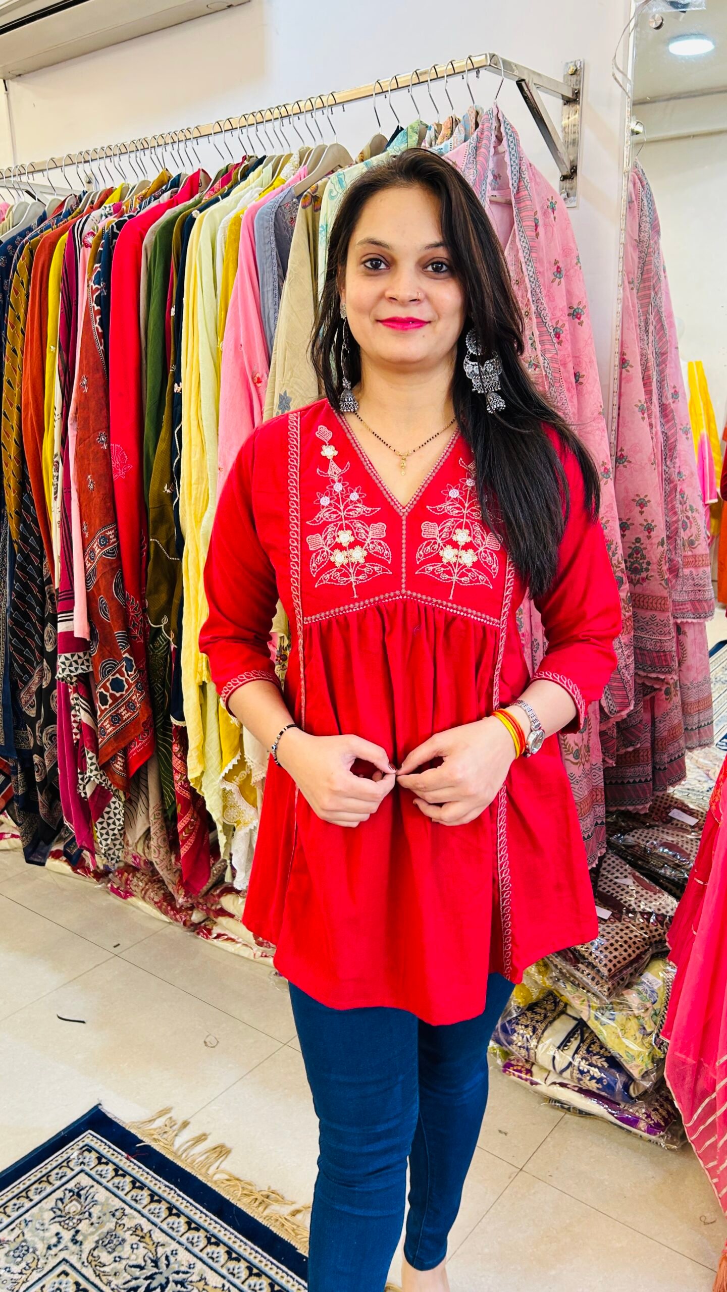 Embroidery Short Kurti