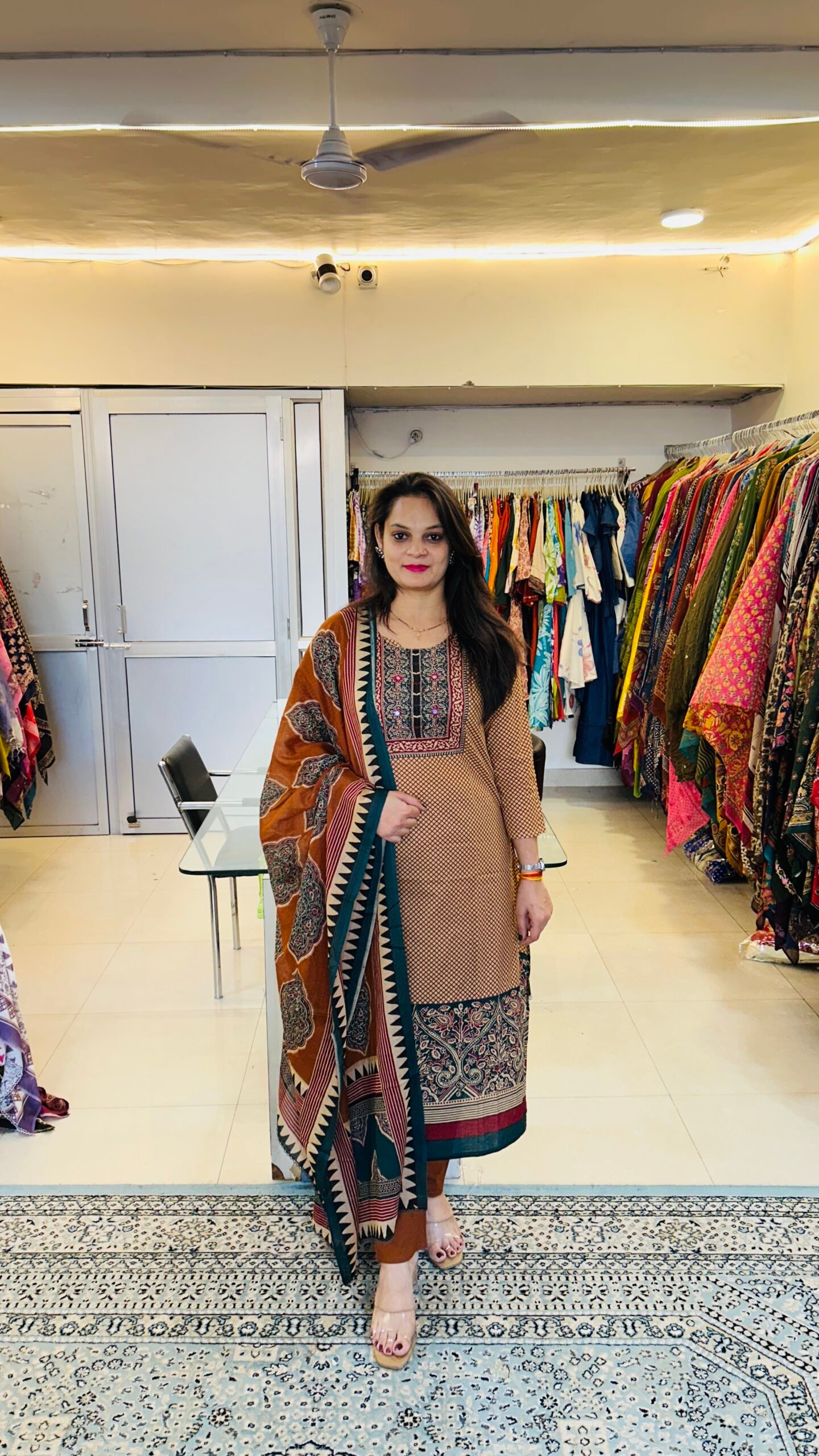 Taj Cotton Straight Suit