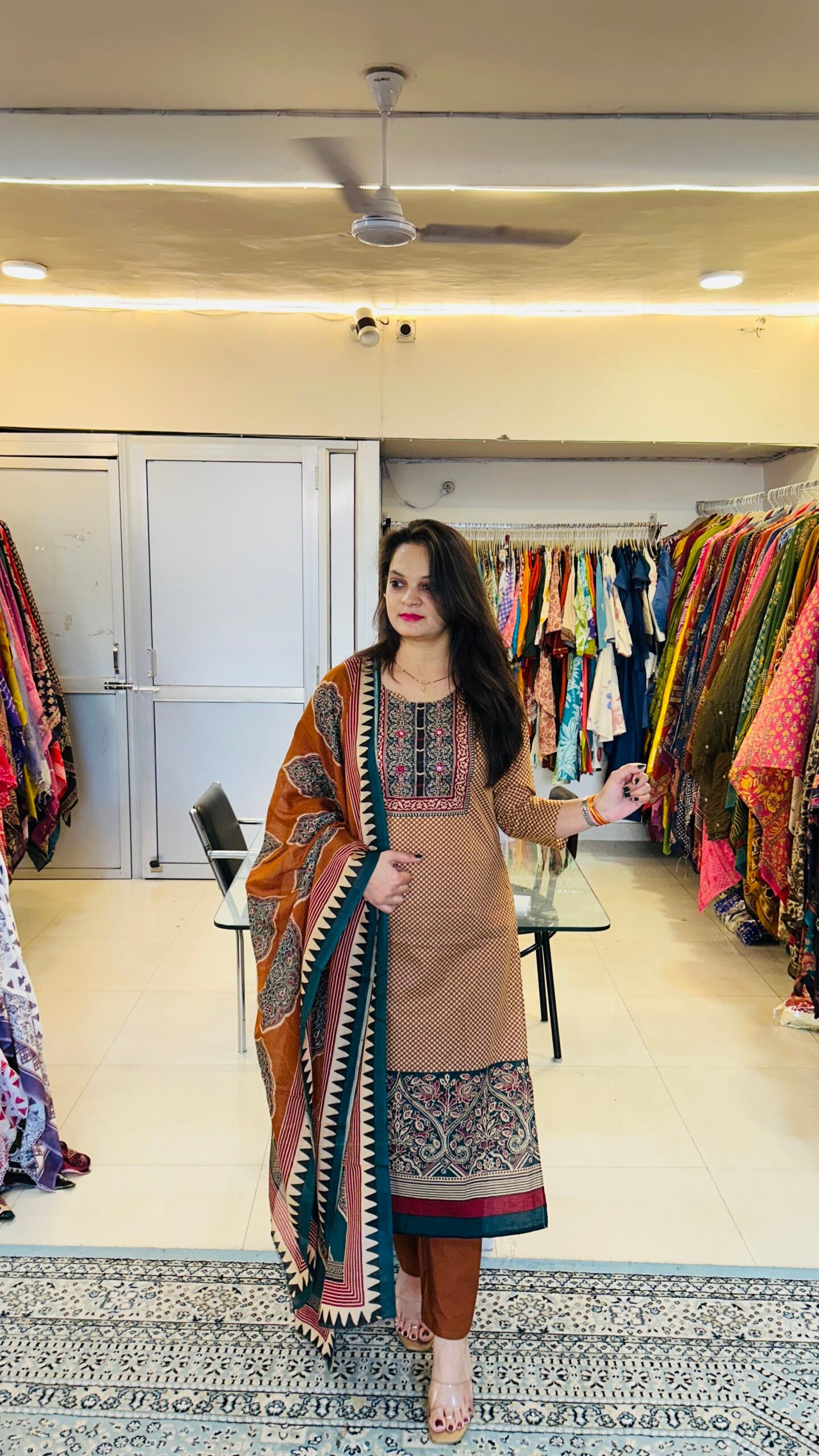 Taj Cotton Straight Suit