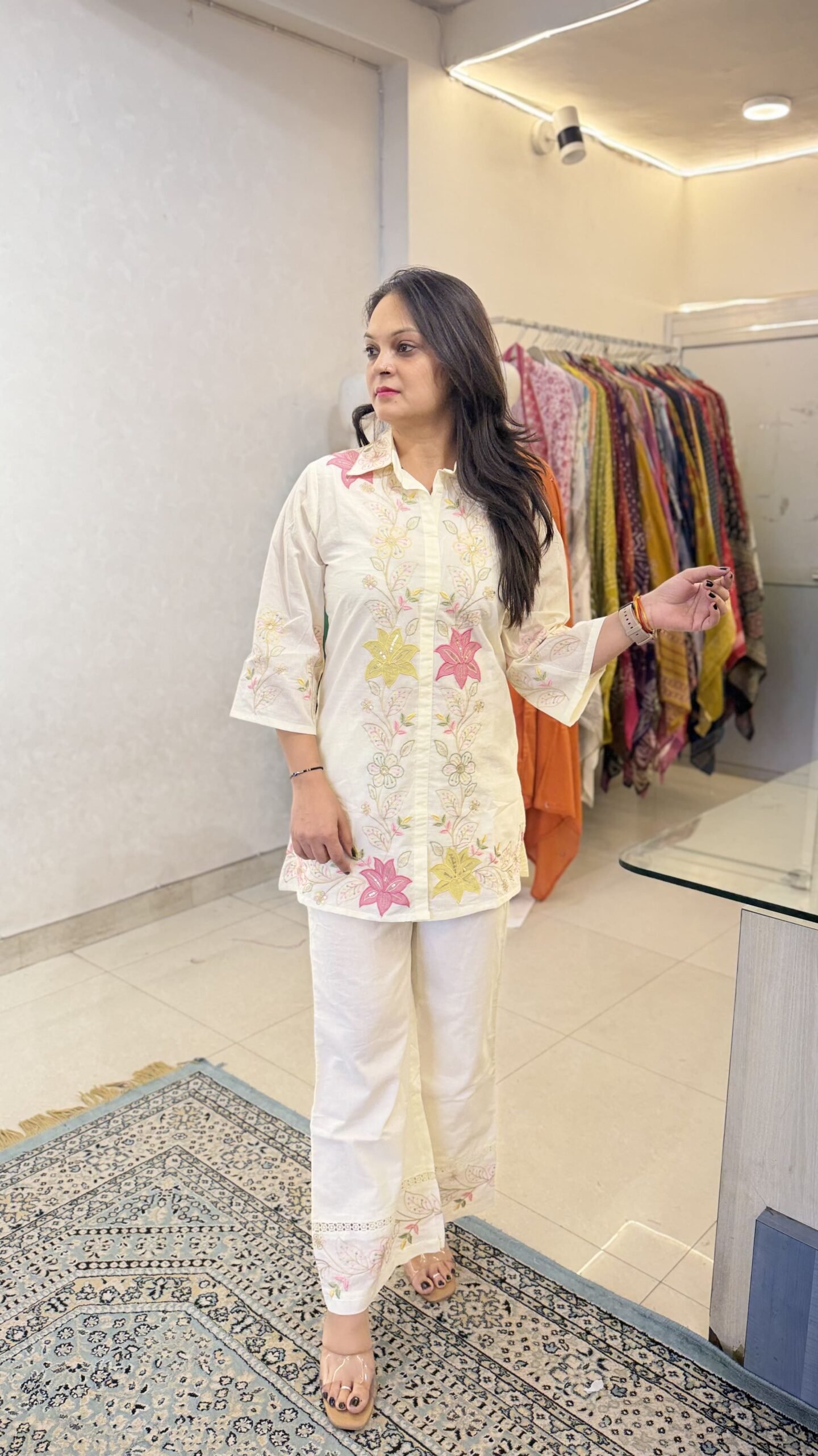 Mul Cotton Embroidery Co-ord set