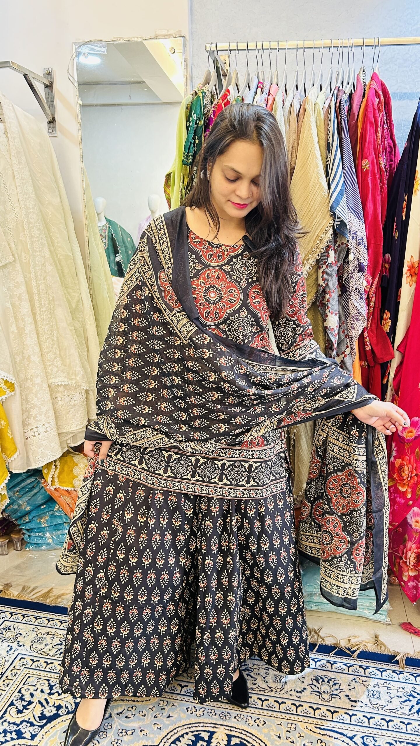 Ajarak Print Kali Palazzo suit