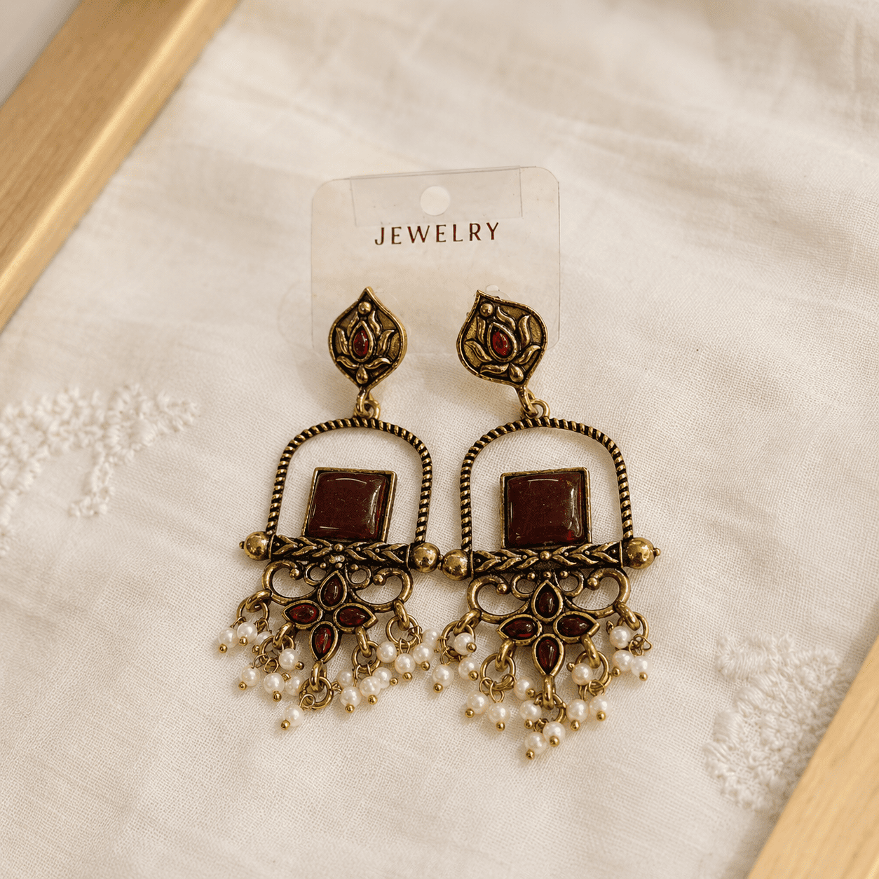 Lavender Royale Chandbali Earrings