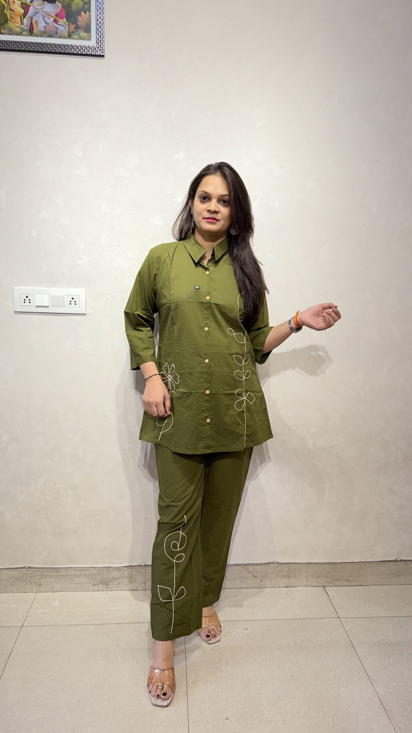 Pure Cotton Embroidery Co-Ord set