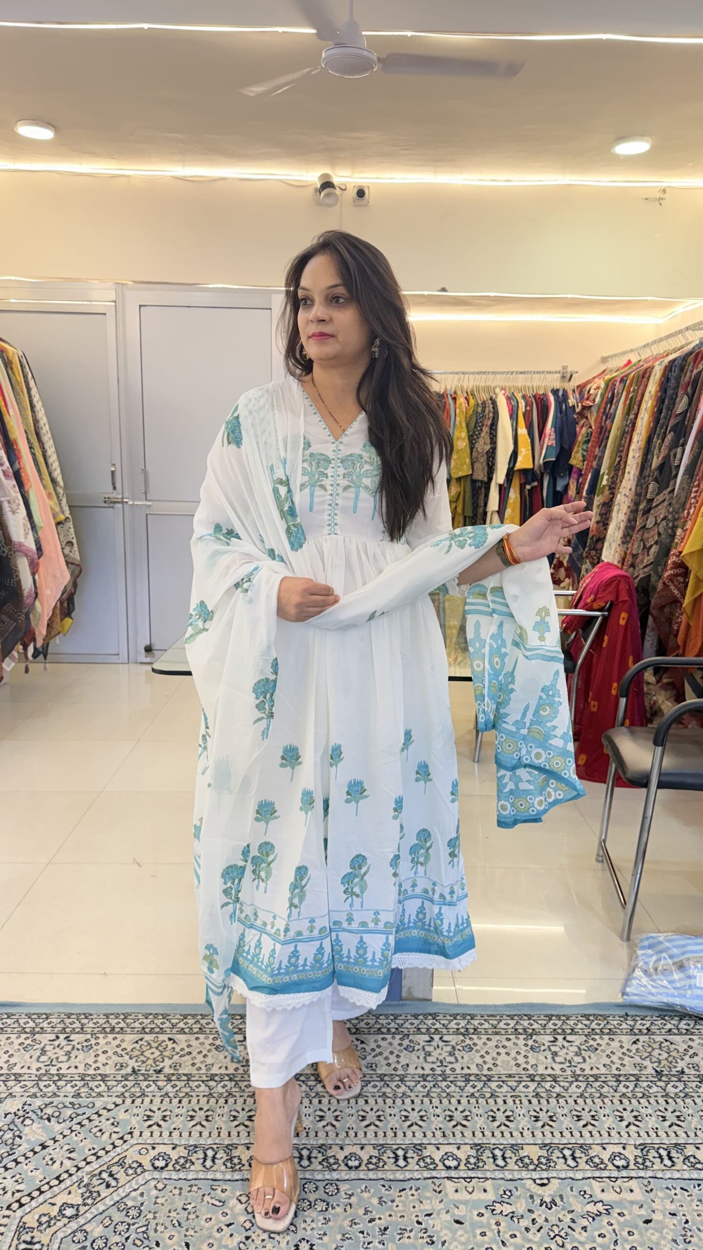 Pure Mul Cotton Embroidery Suit