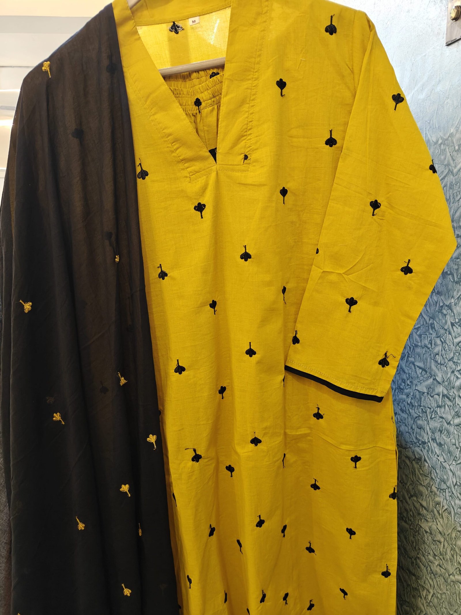 Pure Cotton Embroidery Straight Suit